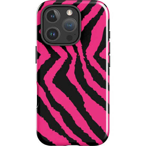 Retro Zebra iPhone 16 Pro Max Impact Case